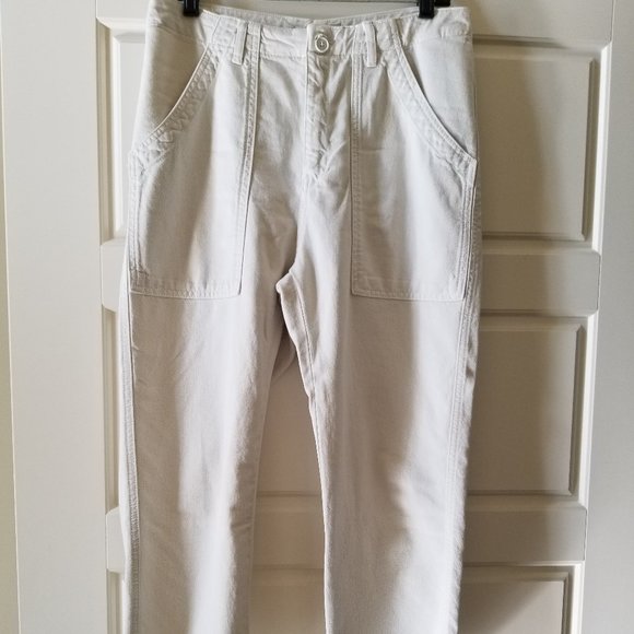 ZARA High Waist Twill Pants - Picture 1 of 6